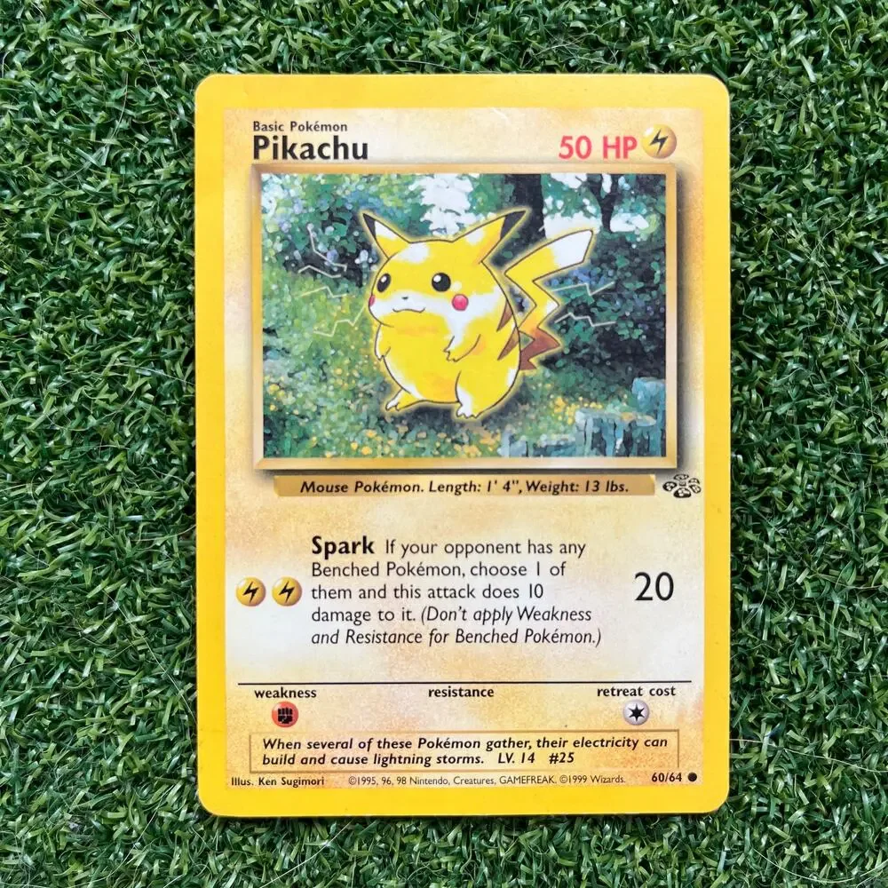 Pokemon Pikachu 60/64 Jungle Unlimited 1999 WOTC Vintage Non Holo LP